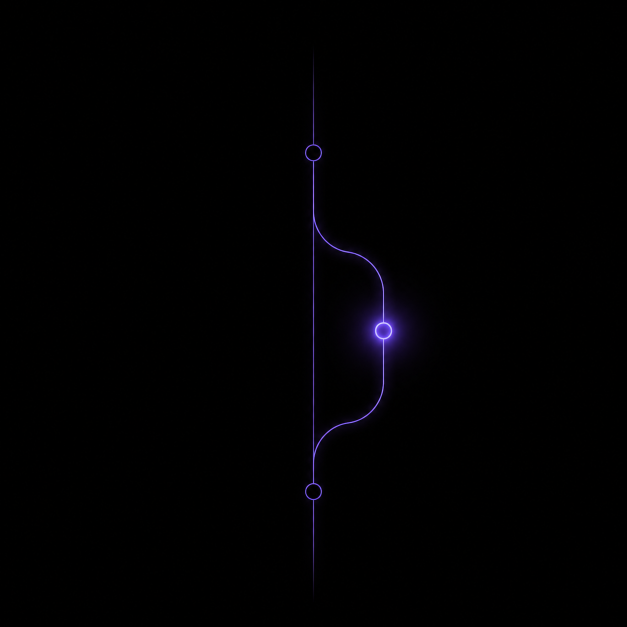 Vertical branch node line graphic